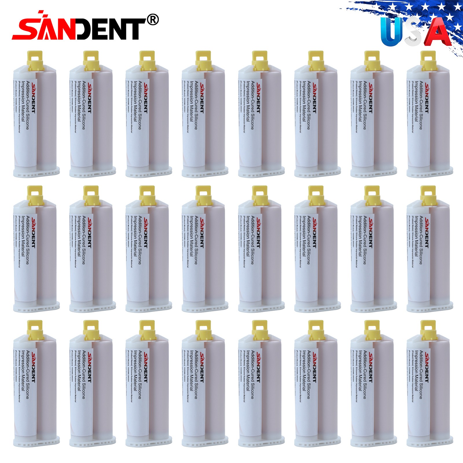 24Pcs Dental Light Body Fast Rapid Set Dental Impression Material 50mL VPS PVS