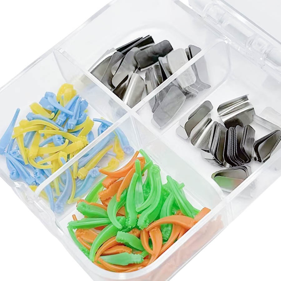 200Pcs Dental Anterior Matrix System Wedge Matrix Bands Kit Interdental Wedges