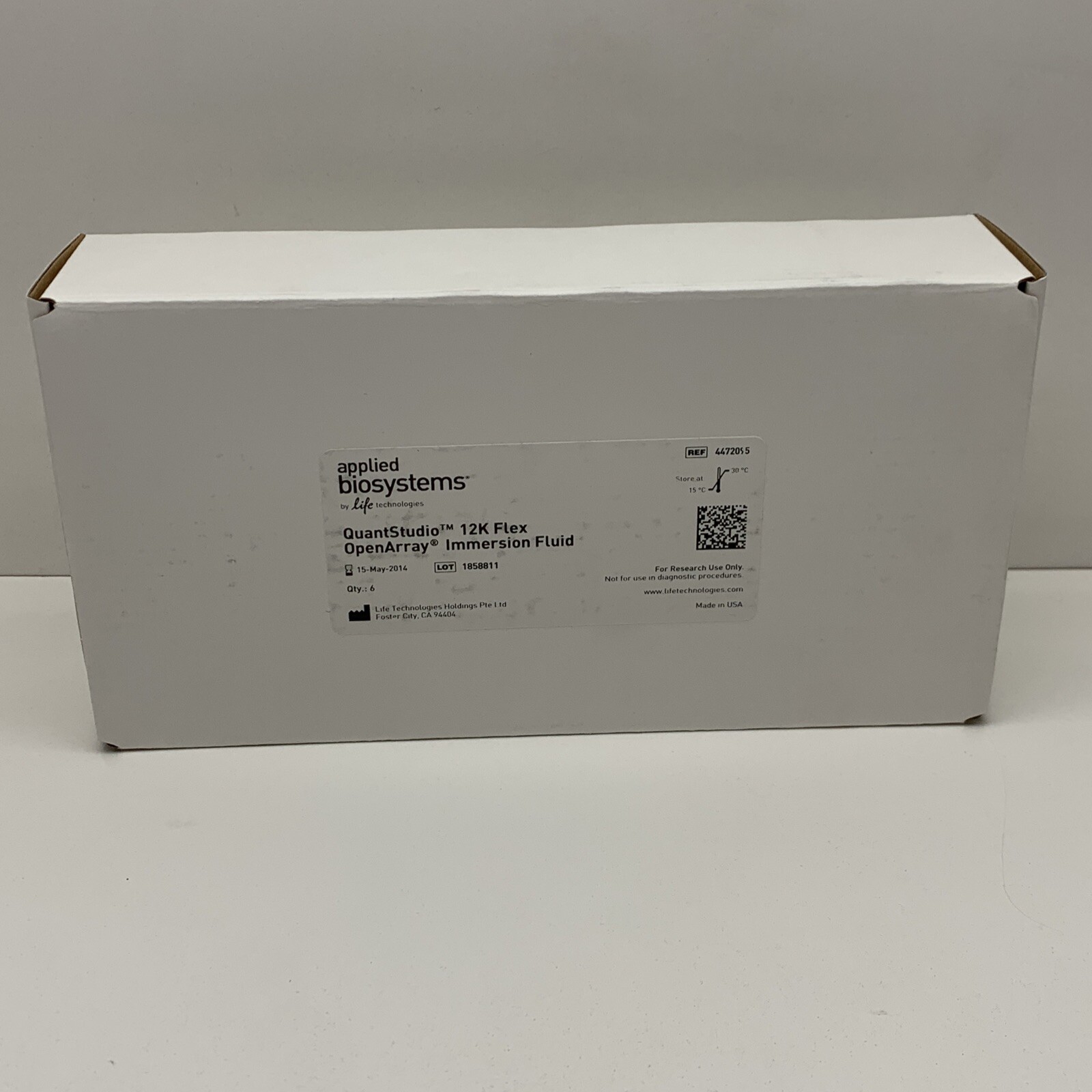 (6) AB 4469591 4472095 QuantStudio 12K OpenArray Immersion Fluid EXPIRED 2014