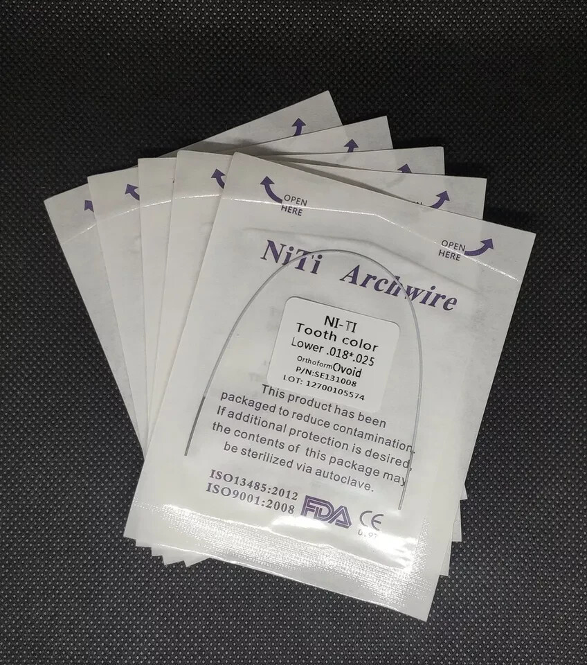 10Packs Dental Orthodontic Super Elastic Niti Tooth Color Rectangular Arch Wires