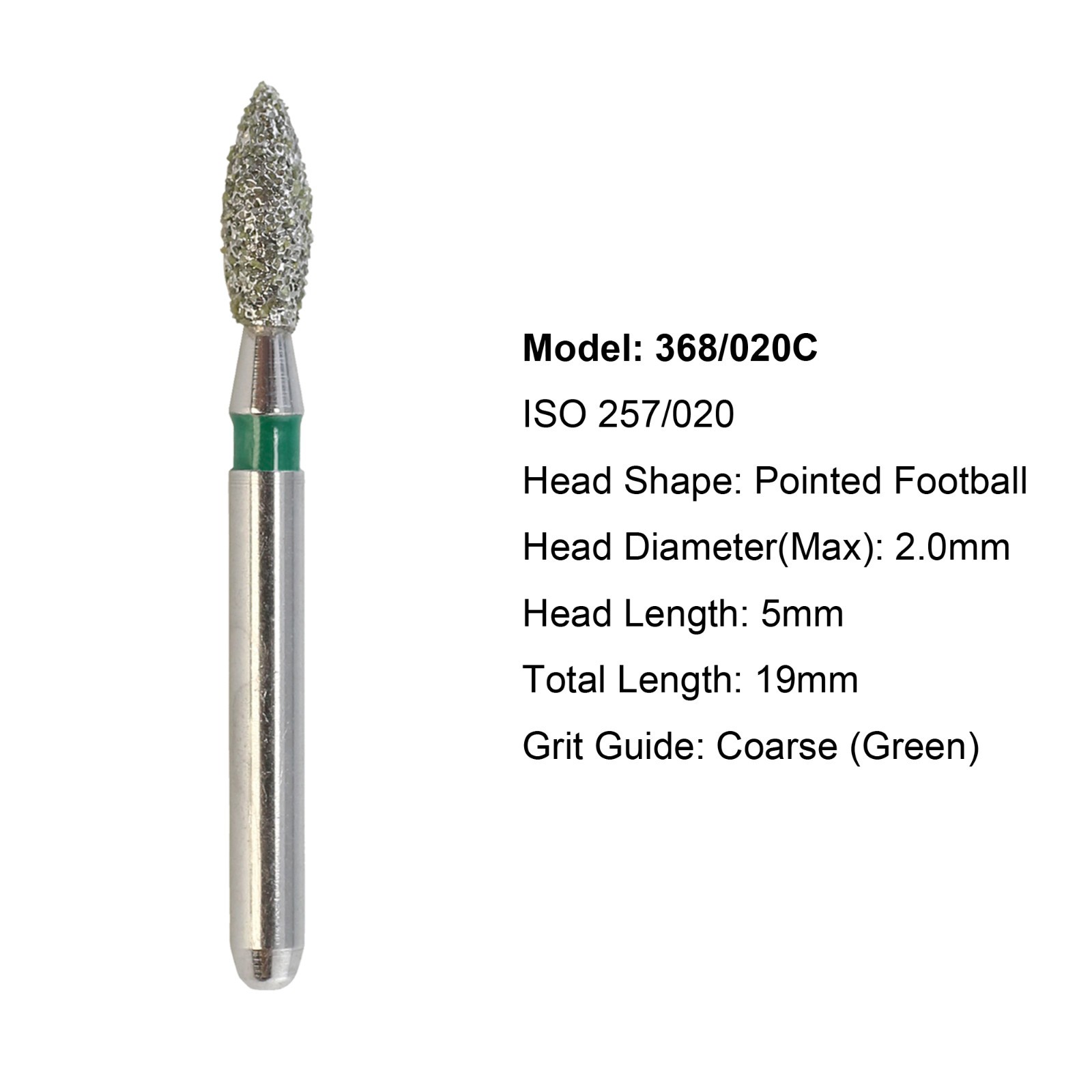 Dental Diamond Bur FG Round End Taper Football Pear Barrel Flame High Speed Burs