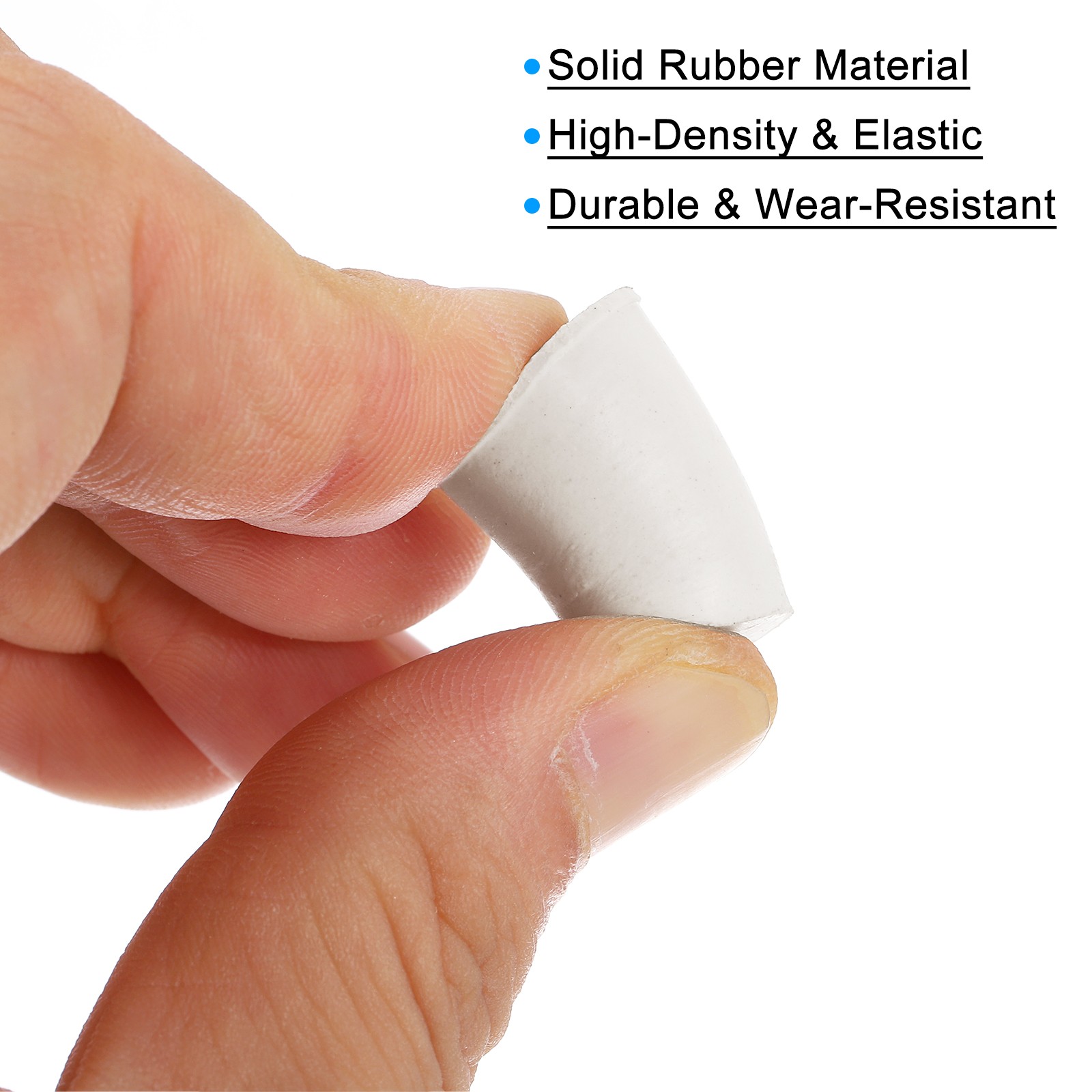 4Pcs Solid Rubber Stoppers White 7# Tapered Lab Plugs 37x29x30mm