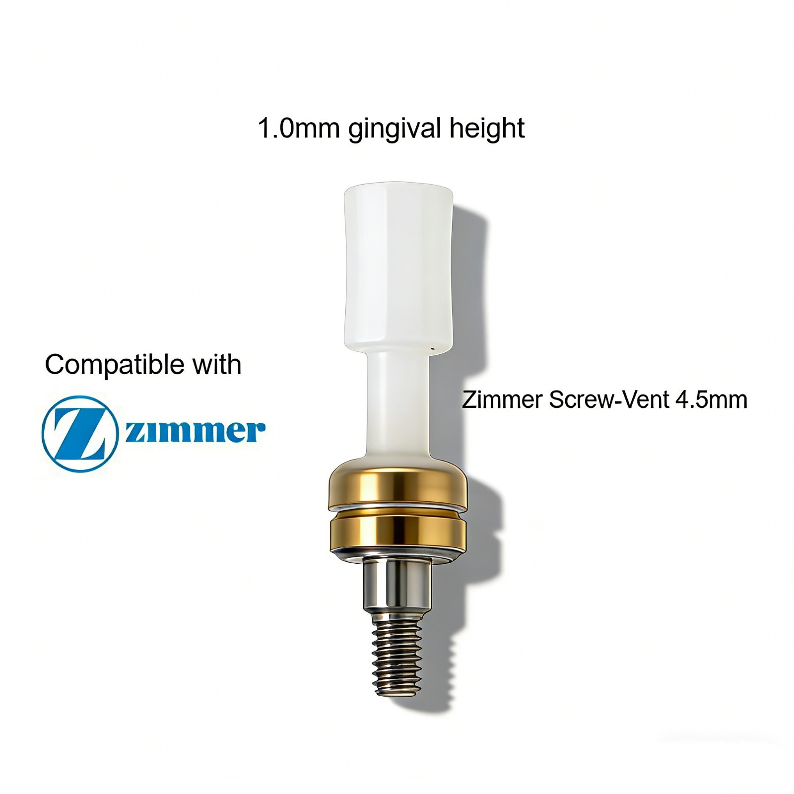 Zest Locator attachment system Zimmer TSV 4.5mm platform Internal hex connection