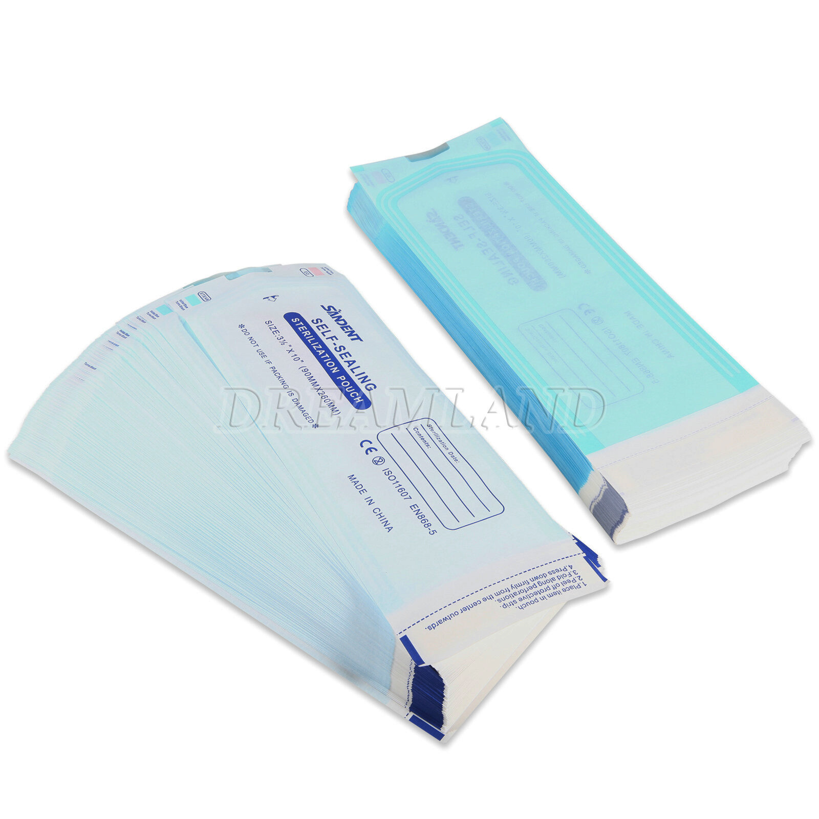 Sterilization Pouches- 3.5 ” x 10 ” Dental Medical Self Seal Pouch Bag 200 Bags