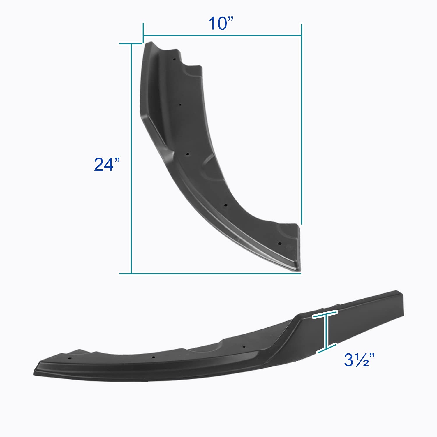 Spec-D Tuning Matte Black Rear Diffuser Bumper Lip Spoiler Compatible