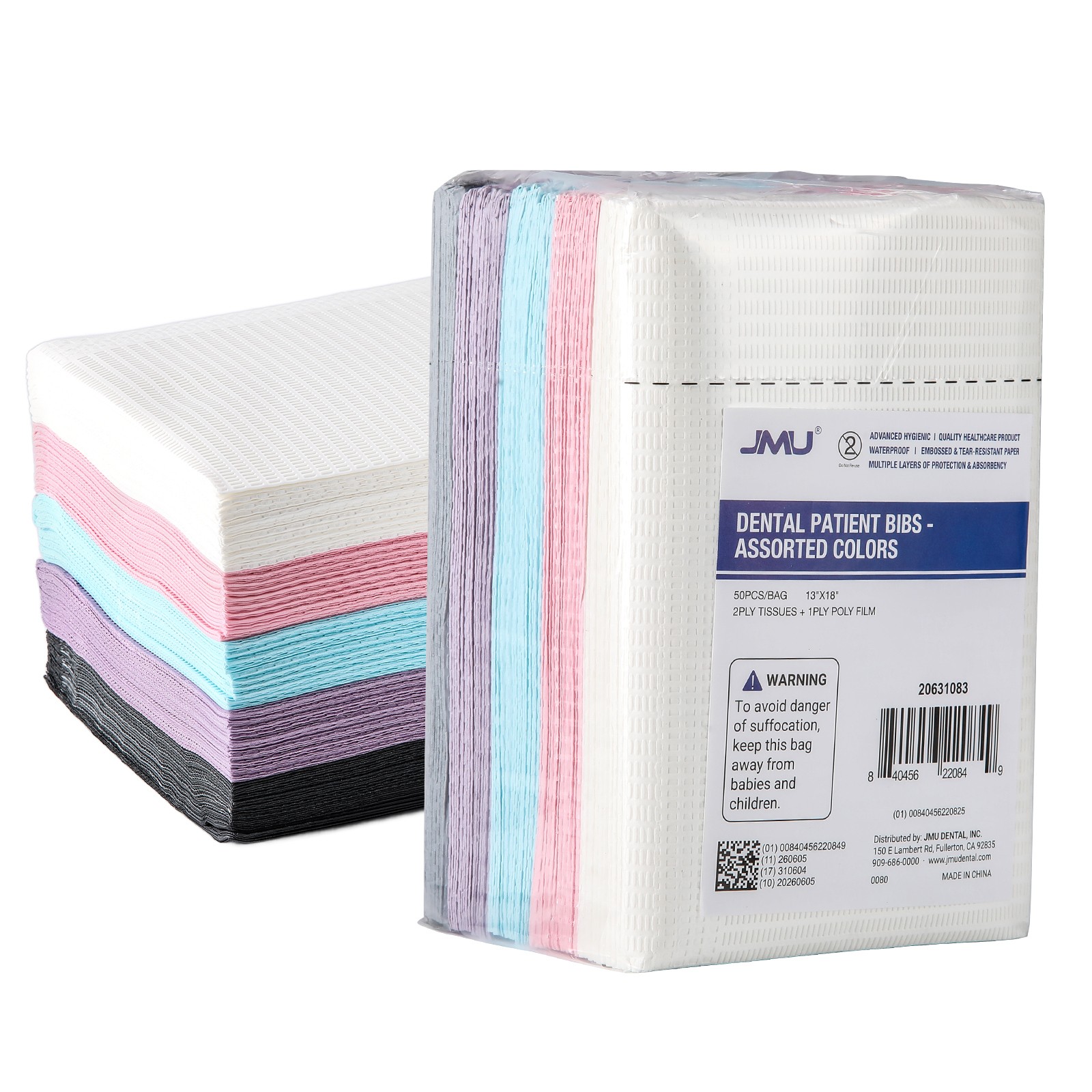 50-500pcs Disposable Dental Bibs 3-Ply 13″x18″ Colorful Medical Tattoo Towel