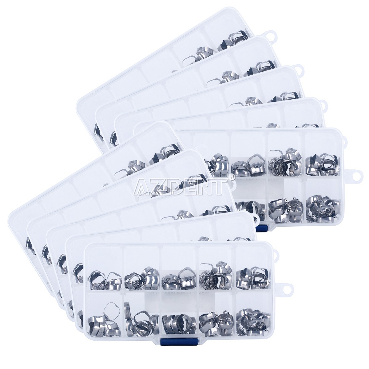 80Pc/Box AZDENT Dental Ortho M series Bands Buccal Tube 1st Molar Roth.022 Conv