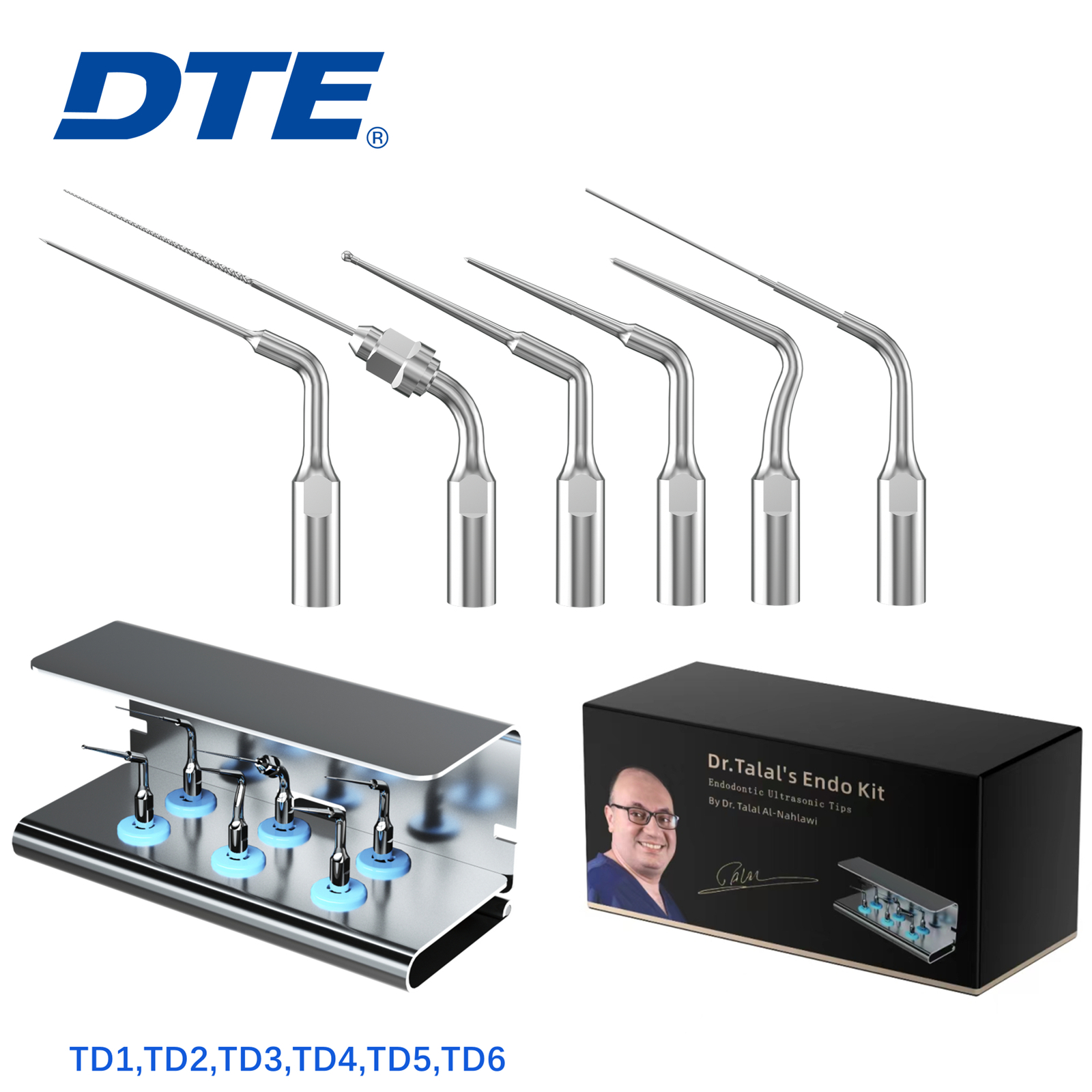 WOODPECKER DTE Dr. Talal’s endodontic Ultrasonic Tips TD1,TD2,TD3,TD4,TD5,TD6