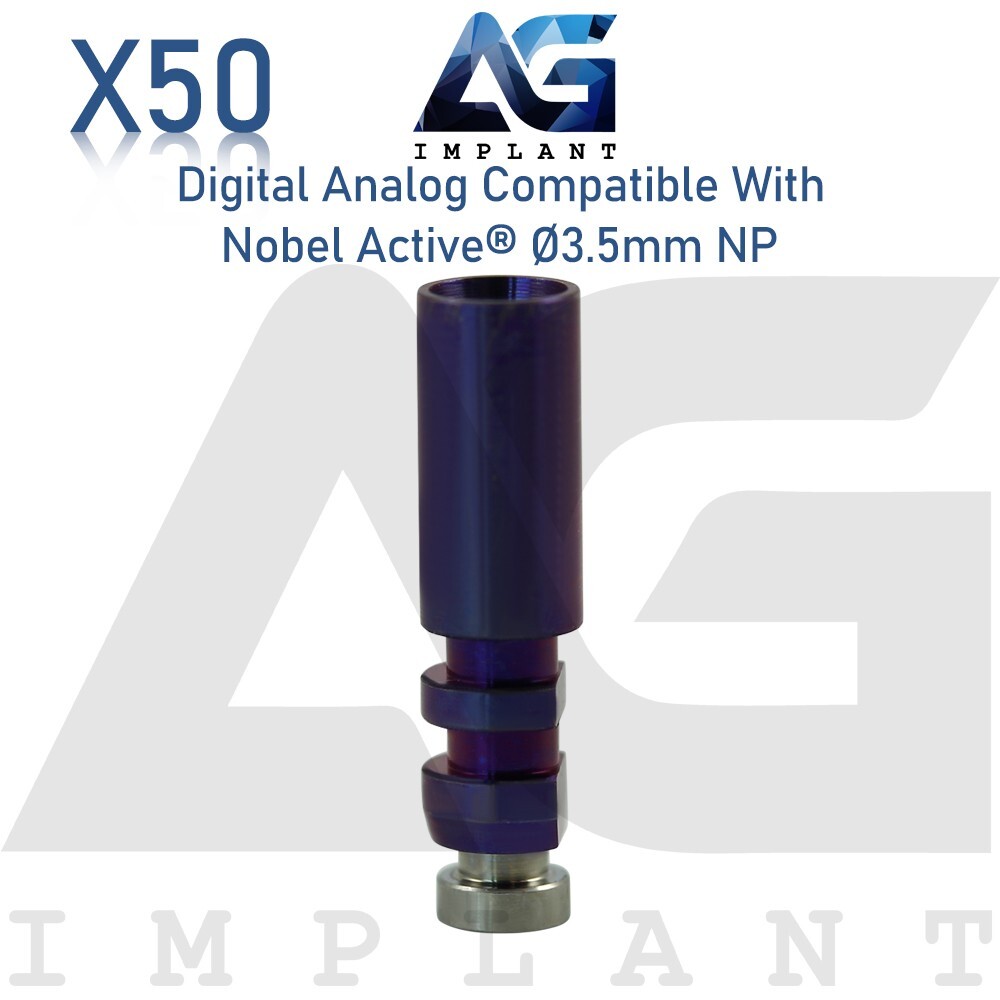 50 Dental Digital Analog 3.5mm NP Compatible Nobel Active® Conical Connection