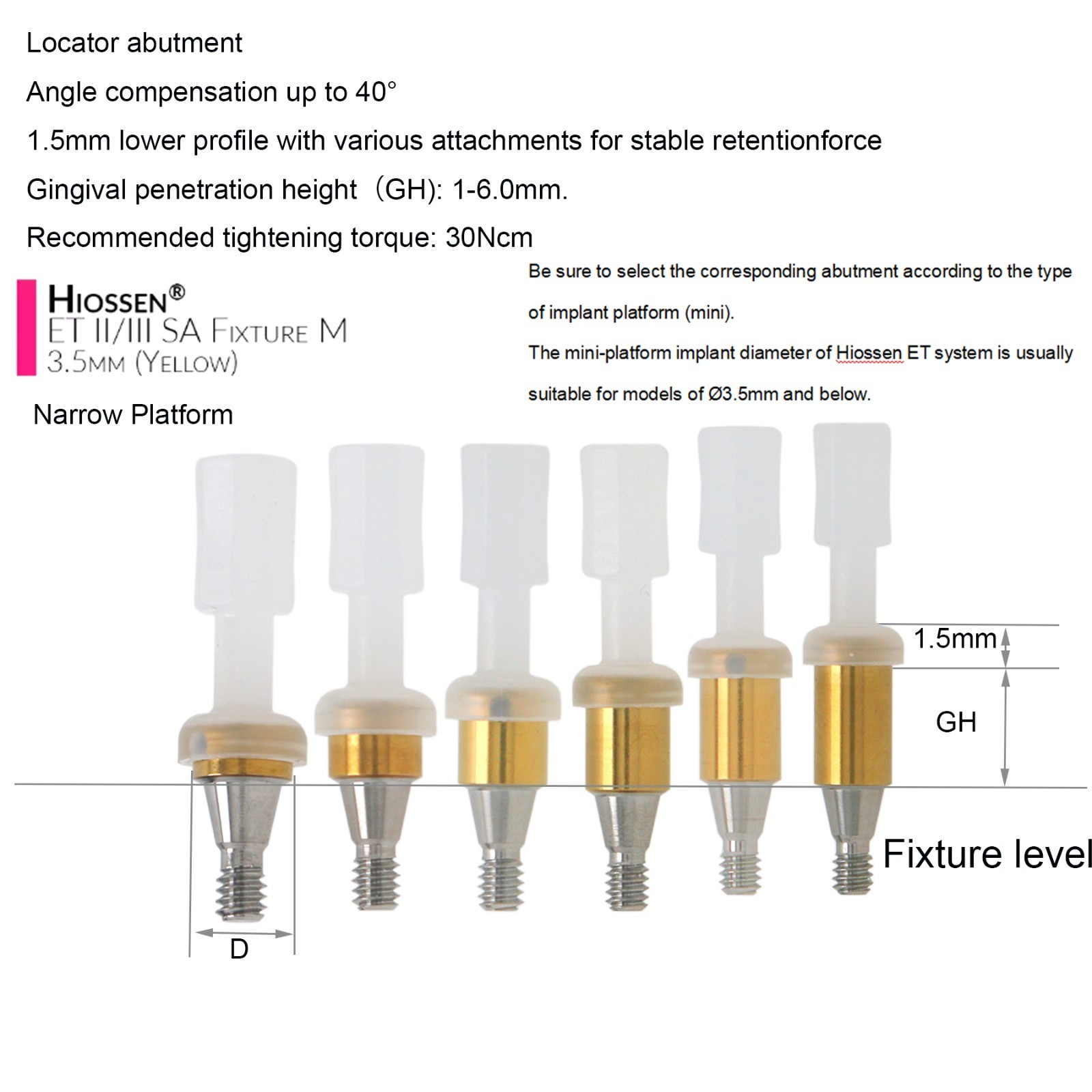 US Titanium Overdenture Locator abutment Legacy anchor Fits Major Implant SYSTE