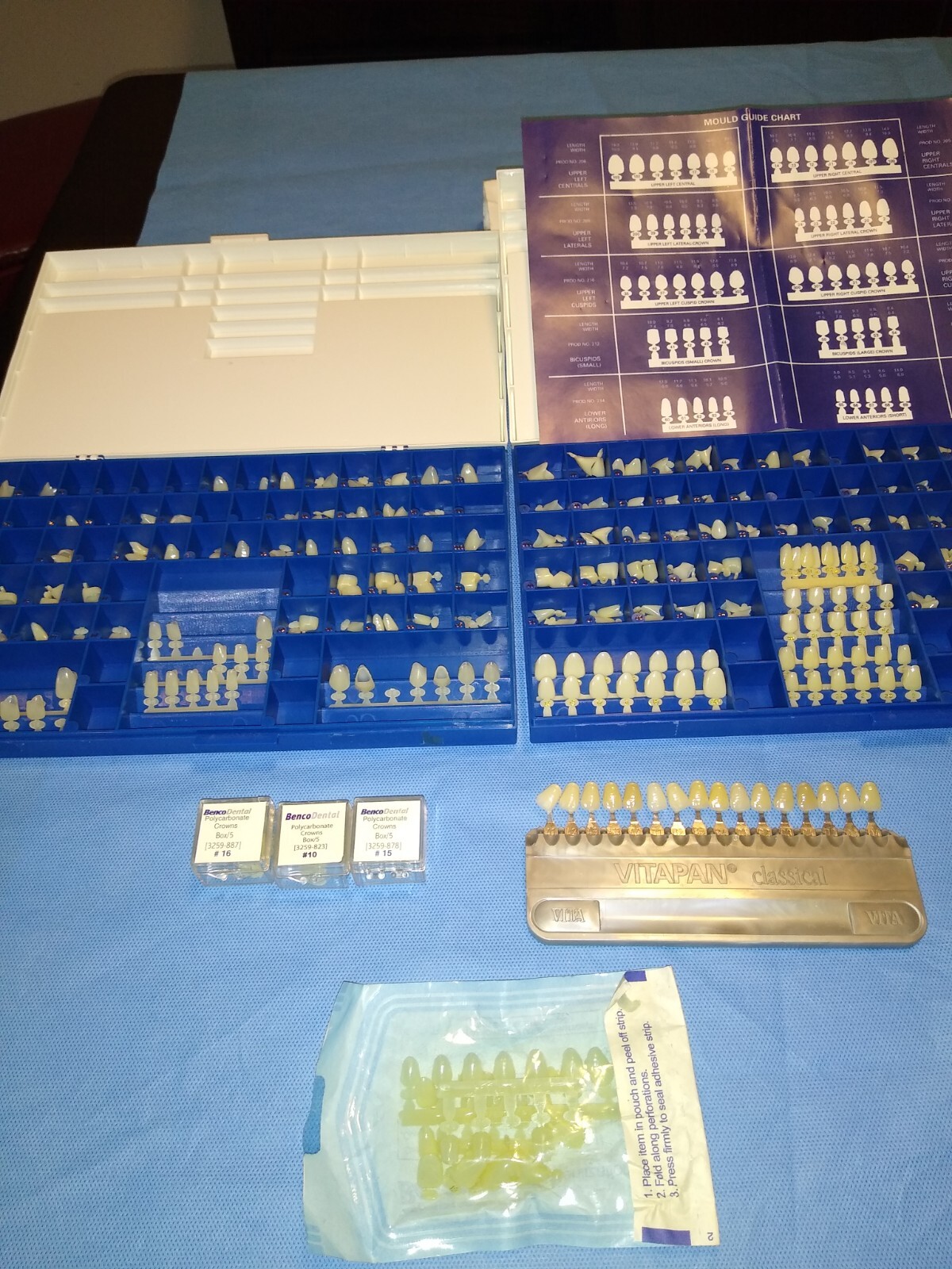 Cargus Rite Dent Benco PolyCarbonate Crowns Pre Owned Partial Kits and Vitapan