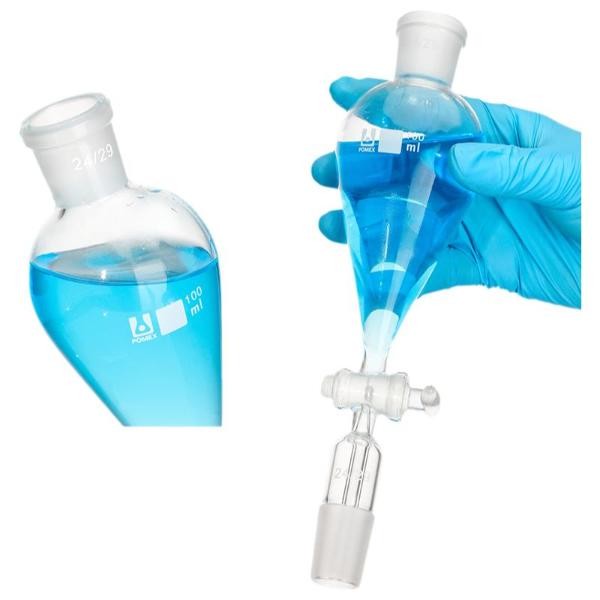 Pear-shaped Separating Funnel 60ml-1000ml Borosilicate Glass Double Joints