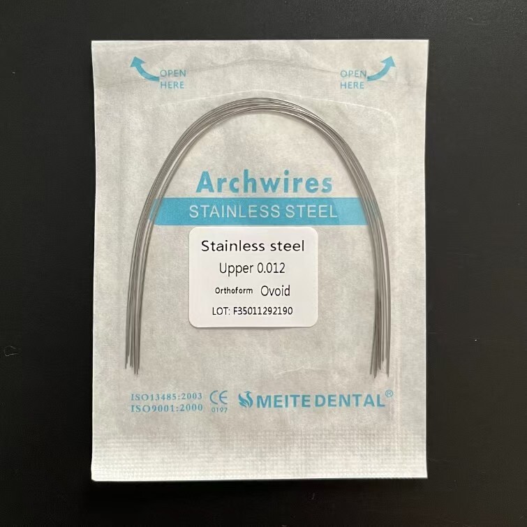 10 Packs Dental Orthodontic Stainless Steel Arch Wires Round Ovoid Form 100pcs