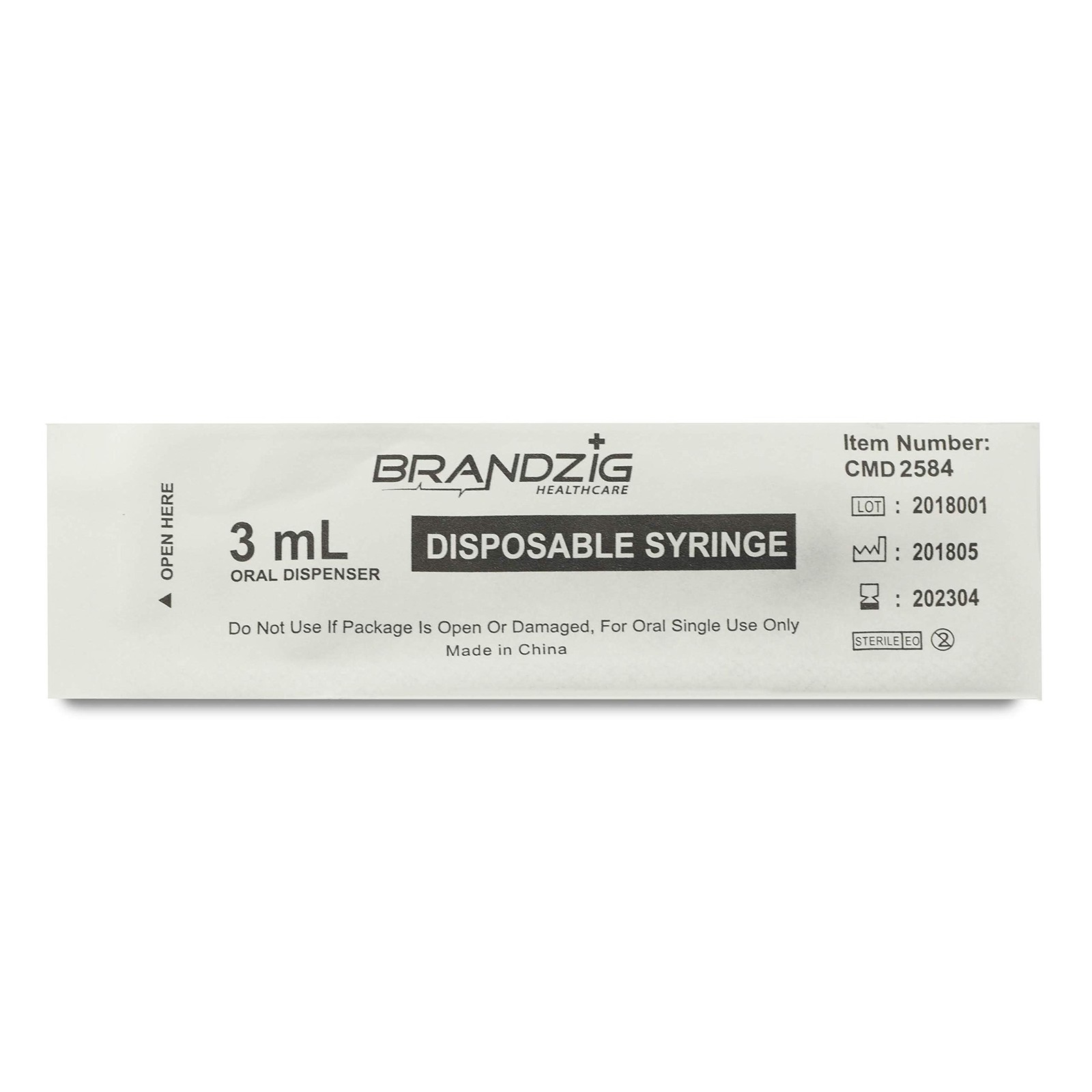 Brandzig 3ml Syringe – 100 Pack – Luer Slip Tip, No Needle, Individually Bli…