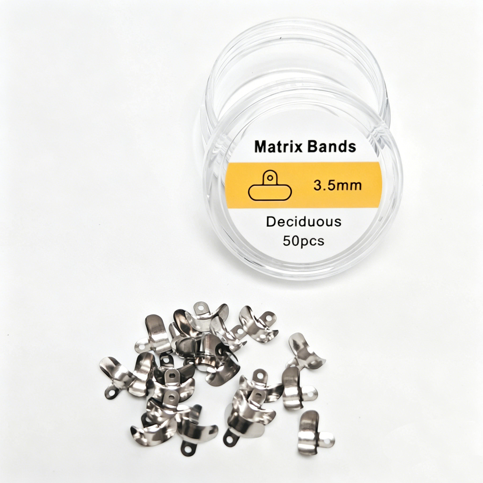 Dental Matrix Bands Deciduous/Premolar/Molar Sectional Contoured Matrices 50pcs