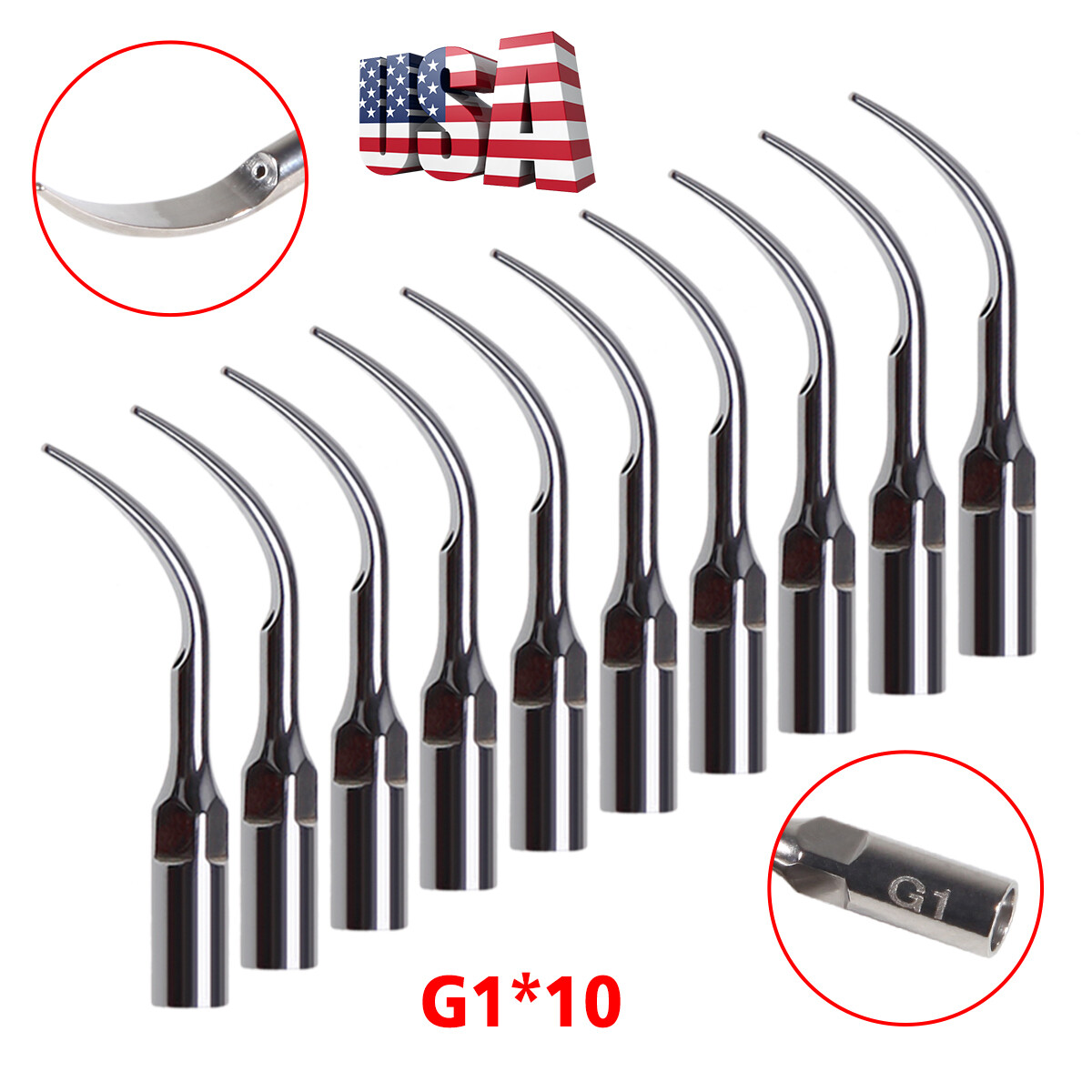 Dental Ultrasonic Air Perio Scaler Handpiece Hygienist 4H Tips for EMS Cavitron