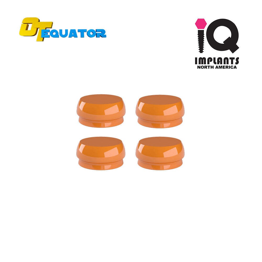 IQ EQUATOR Retentive Caps Rescue Size 2.2mm Elastic, Orange 0.35kg/0.8lbs (4Pk)