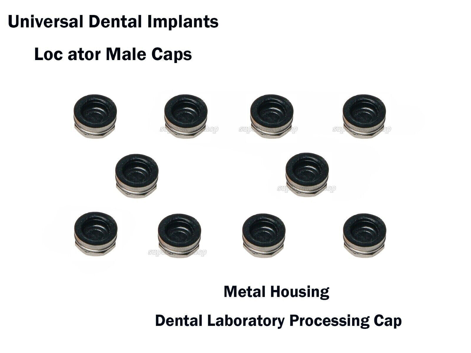 10 Pcs Dental Strong Implant Retentive Caps Inserts Used for Locat0r Abutments