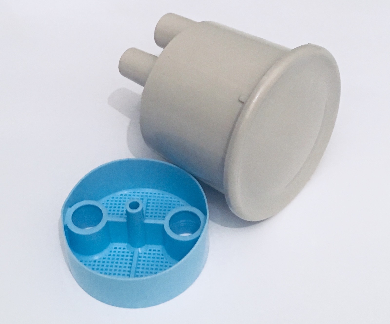 2-1/8″ Type A Vacuum Canister BOTTOM PORT – Twist Lid Dental Vacuum Evacuation