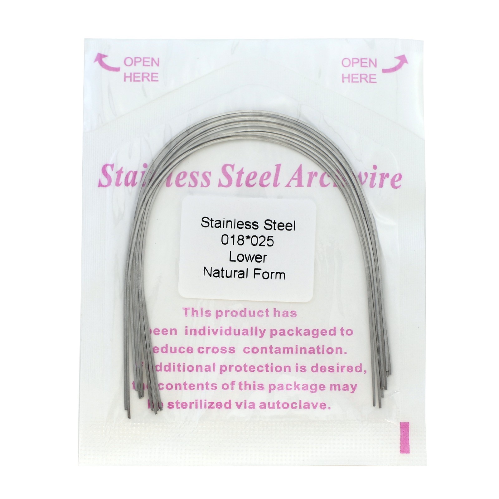 Dental Orthodontic Arch Wire Stainless Steel Natural Form Round Rectangular U L