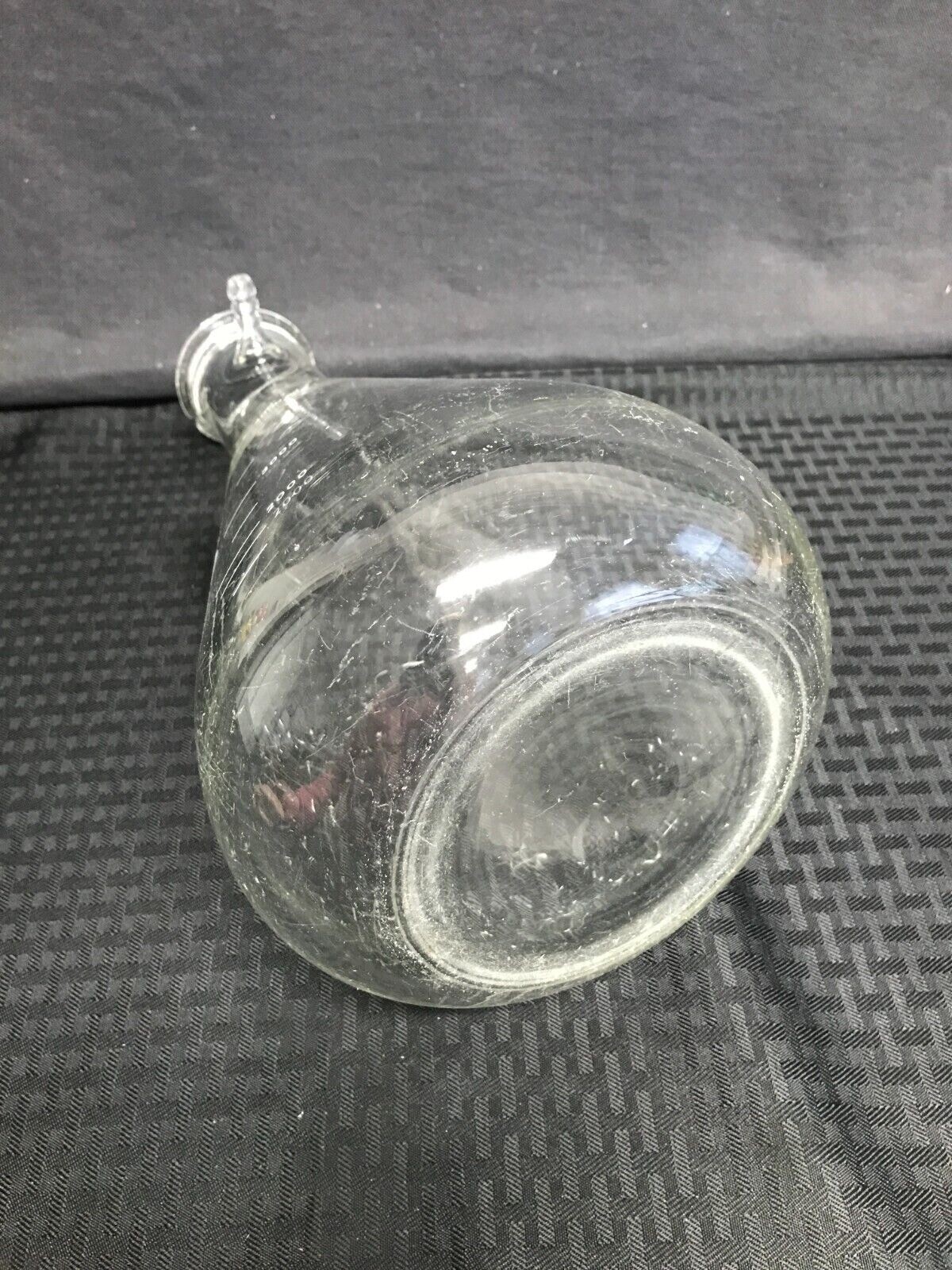PYREX 4000mL Glass Filtering Flask Heavy Wall Sidearm Tube 1/2” OD 5340-4L B