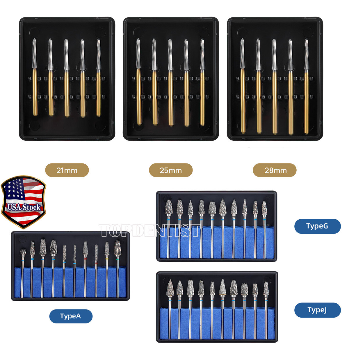 Fresas dentales de carburo de tungsteno para endodoncia Endo-E Bur FG Shank