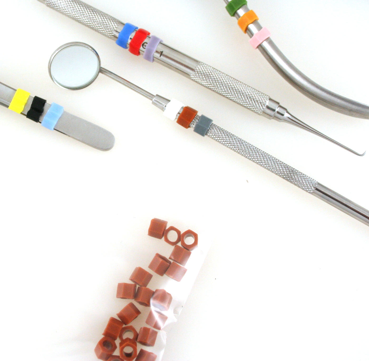Dental Surgical Instruments Color Coding Bands Autoclavable 100-Pack Rings
