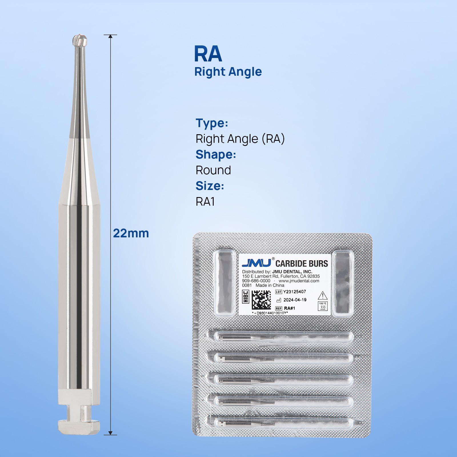 Dental Carbide Burs Surgical Round Bur RA FG SURG 2 4 6 8/RA1#-6# for Handpiece