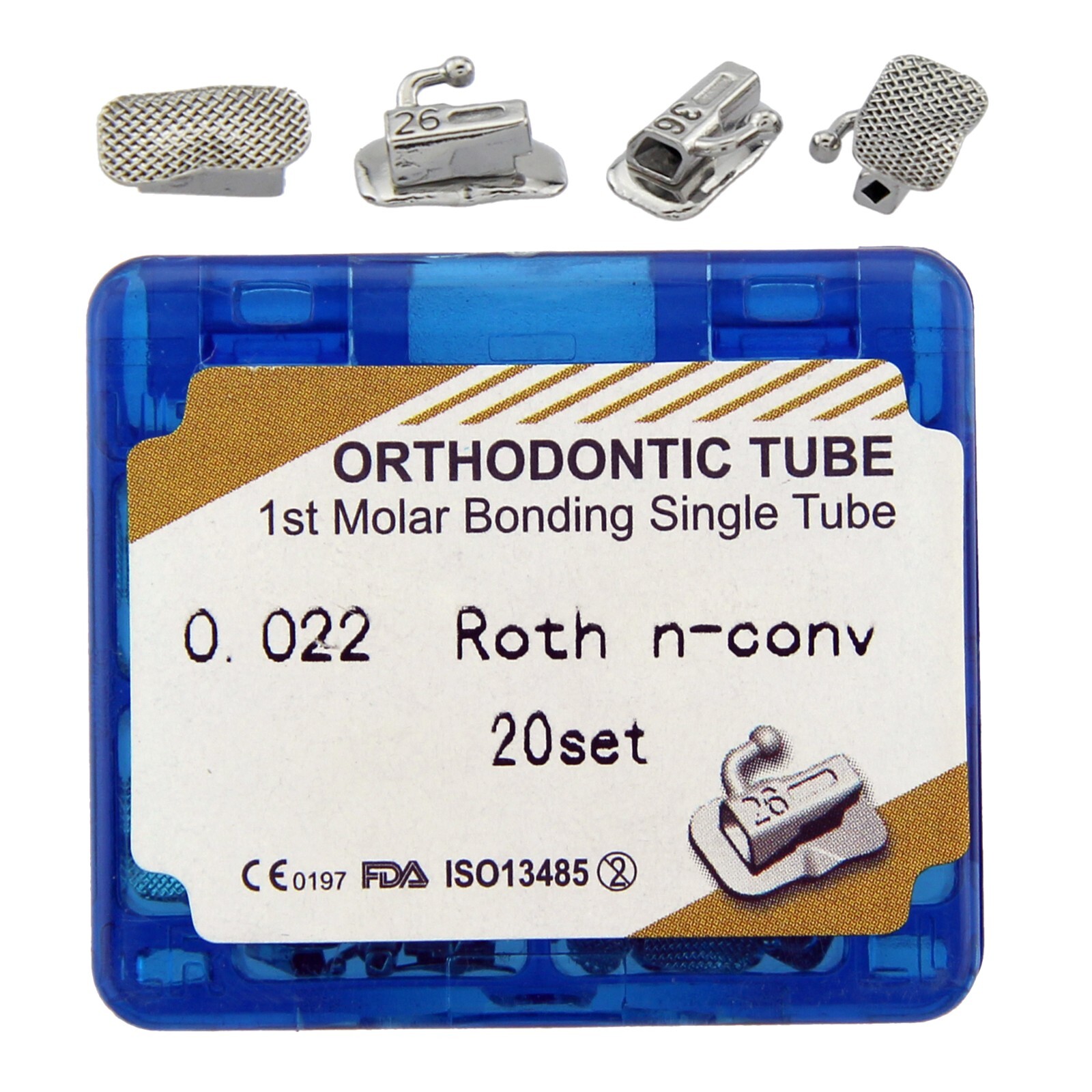tubos de ortodoncia Orthodontic Molar Tubes Dental Buccal Tube Bracket Roth MBT