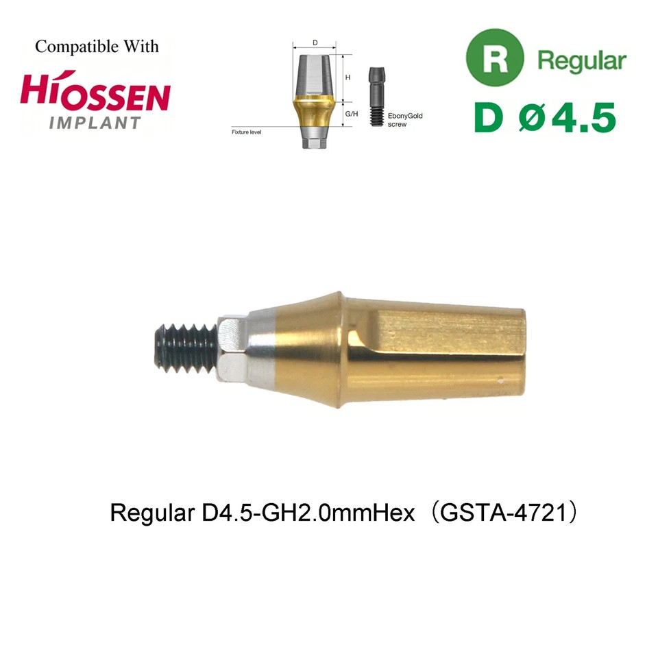 US Regular Titanium Straight Transfer Abutment Compatible with Osstem Hiossen