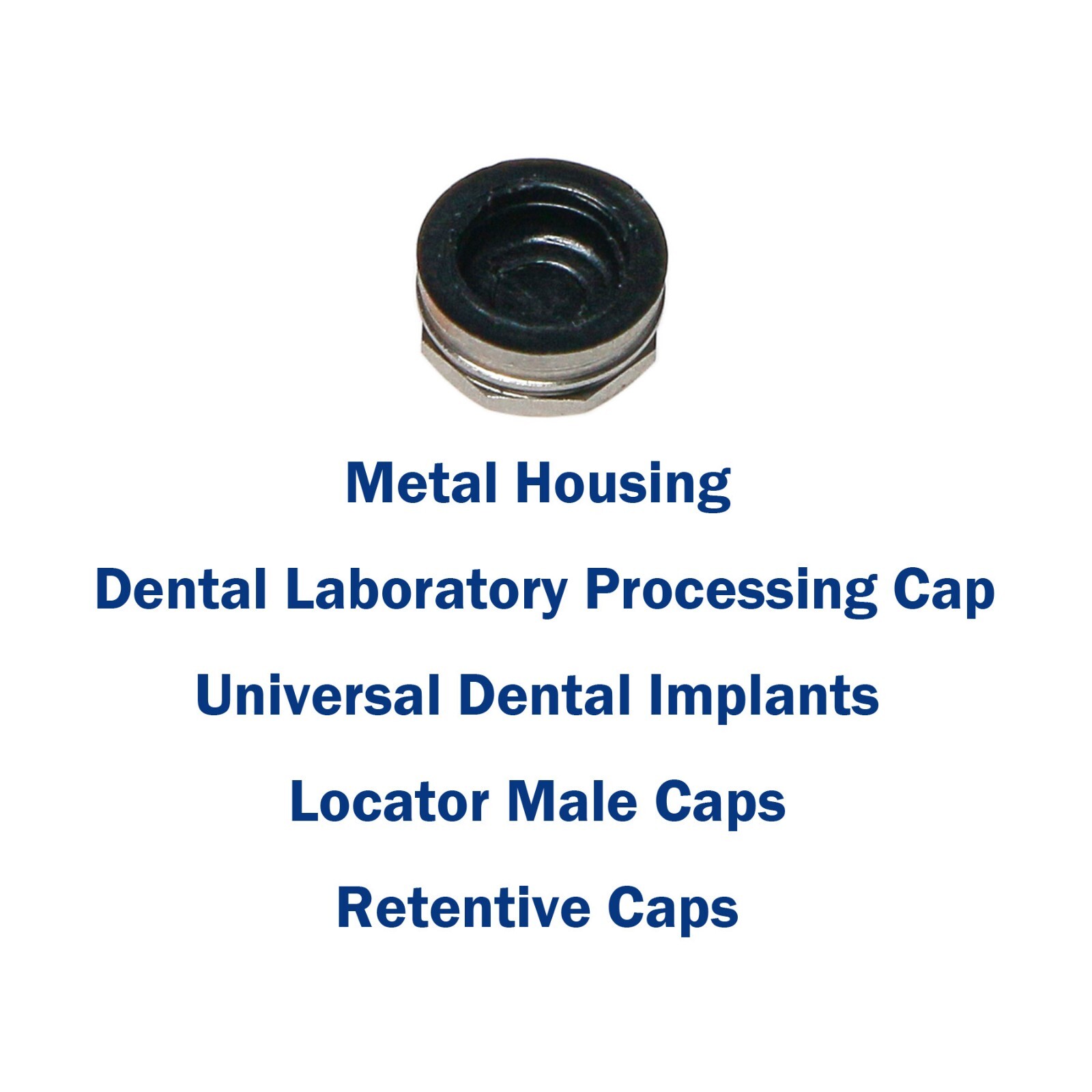 US 4PCS Metal Housing Laboratory Processing Male Cap Univeral Implant Locat0r