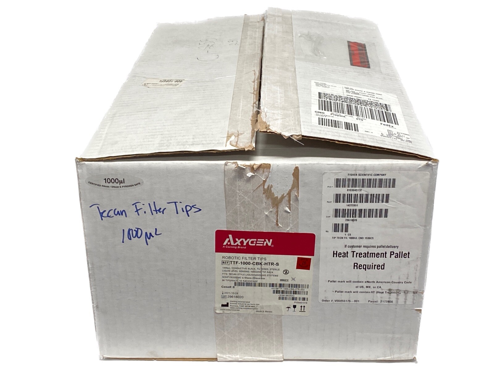 (1536/Cs) AXYGEN 50uL Robotic Conductive Pipet Tips 16x 96/Rk TTF-1000-CBK-HTR-S