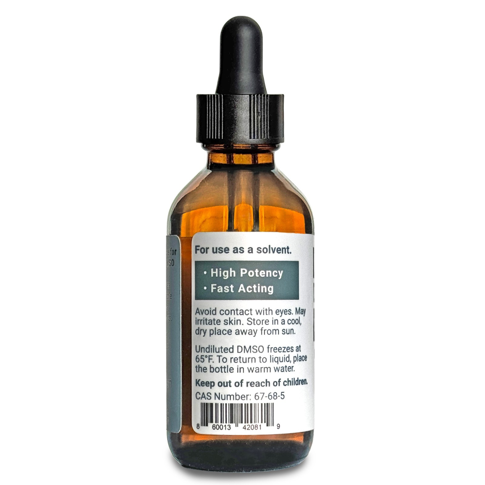DMSO Liquid 99.99% Pharmaceutical Grade Dimethyl Sulfoxide – Glass Dropper 2 oz