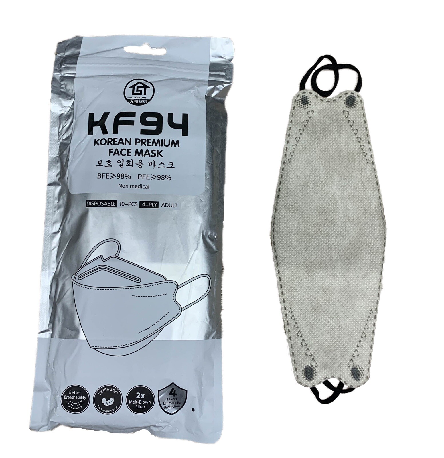 [KF94 STYLE] KN95 TRI-FOLD FISH SHAPE PROTECTIVE MASK 20 Count (NON MEDICAL)