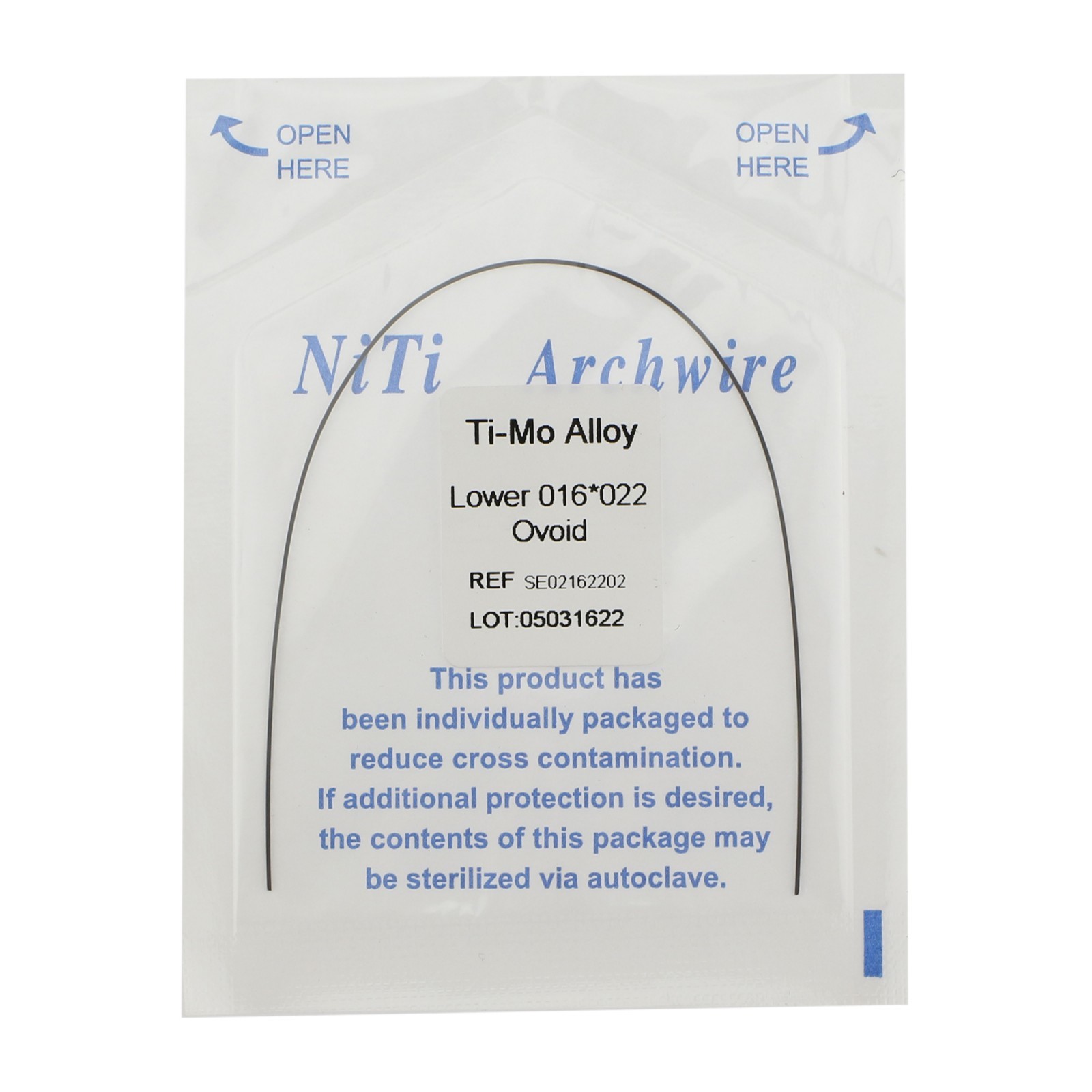 Dental Orthodontic Ti-Mo Titanium Molybdenum Alloy Arch Wires Ovoid Ormco TMA