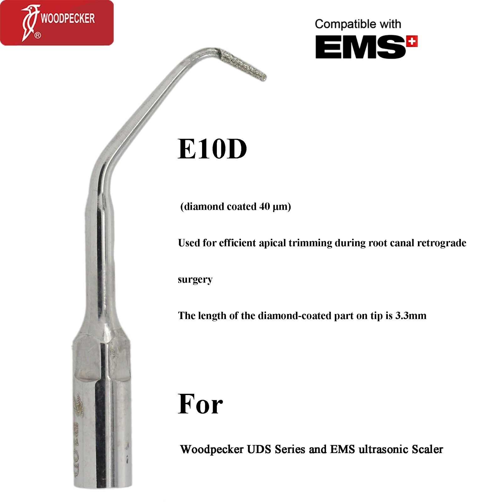 Woodpecker Dental Ultrasonic Piezo Scaler Tip Endo Perio DTE SATELEC EMS G1 P1 E