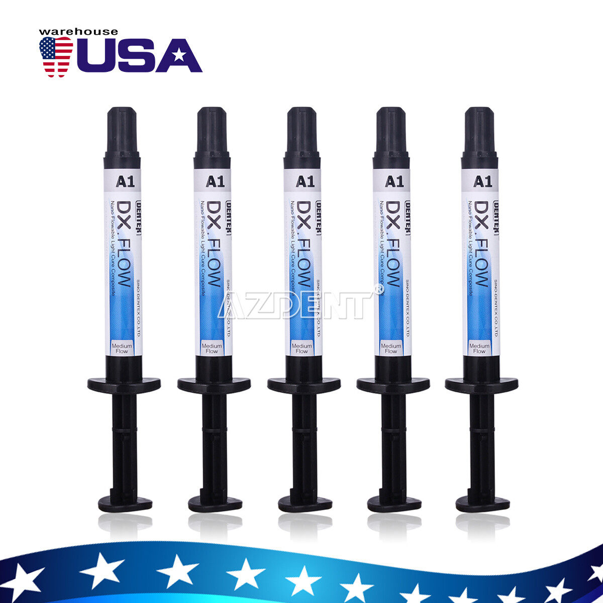 Dentex Dental Light Cure Flowable Composite Resin Medium Flow A1 3g/Syringe