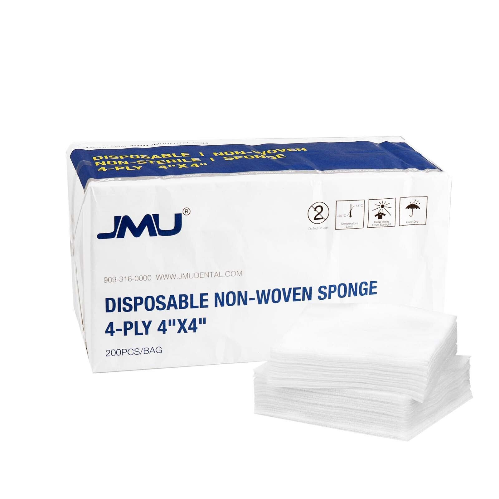 1000/Pack Dental 4″x4″ Gauze Pad Non Woven Sponges 4-Ply Disposable Non-Sterile