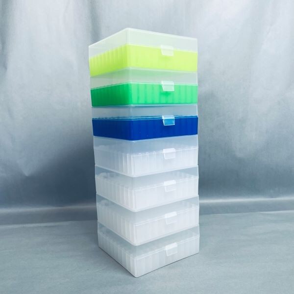 Bel-Art Freezer Storage Box 100 Place Assorted Colors Total of 7 Boxes