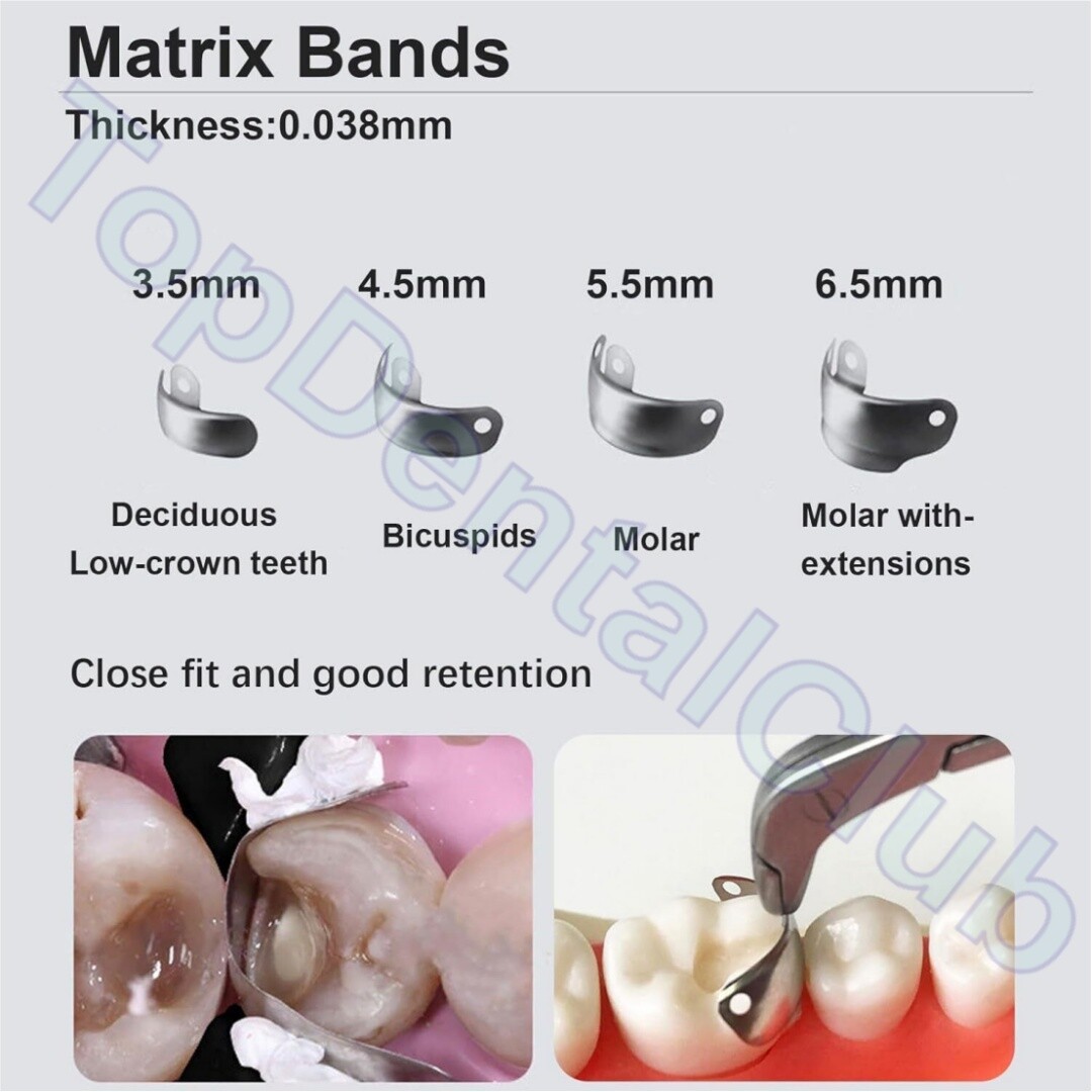 Dental Sectional Contoured Matrix System Matrices Bands Clip Clamp Holder Ring