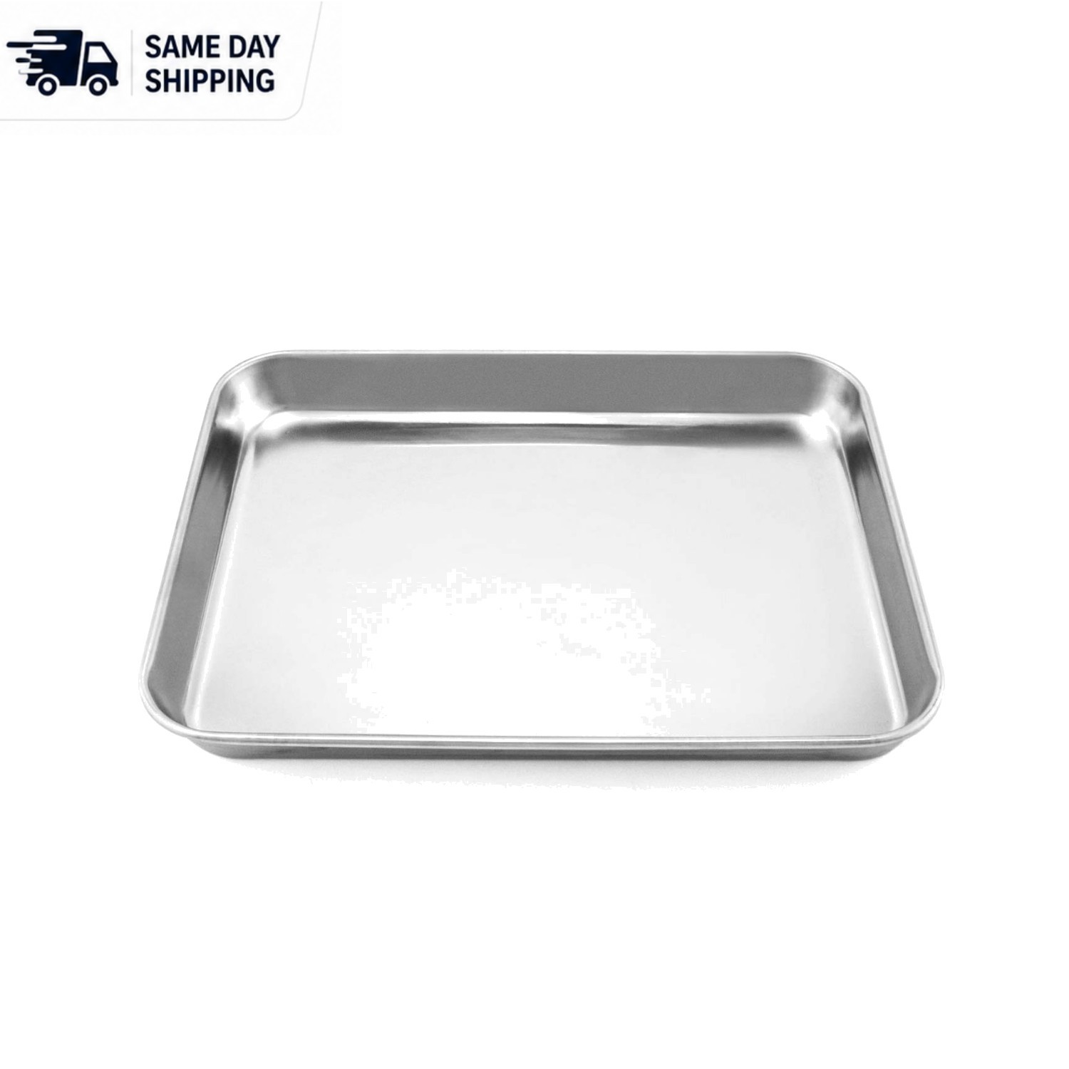 304 Stainless Steel Utility Tray, 10 1/4 x 7 7/8 inch – Rust-Resistant Organizer