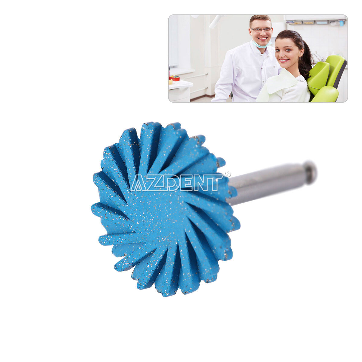 6Pcs AZDENT Dental Composite Polishing Diamond System RA Disc 14mm Wheel