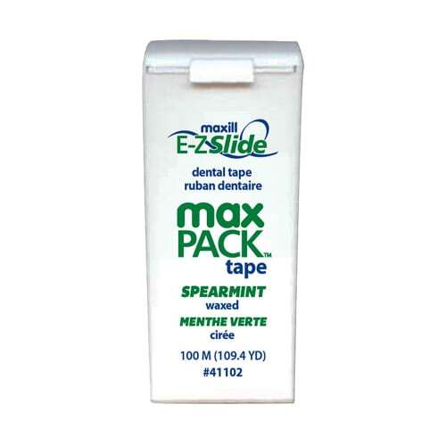 maxill EZ Slide Waxed Dental Tape, 100m, Spearmint, 1/Pk