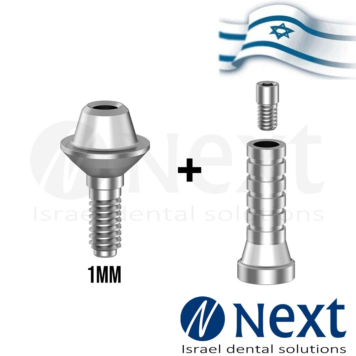 New Straight abutment Multi Unit 1 mm titanium sleeve screw 1.72