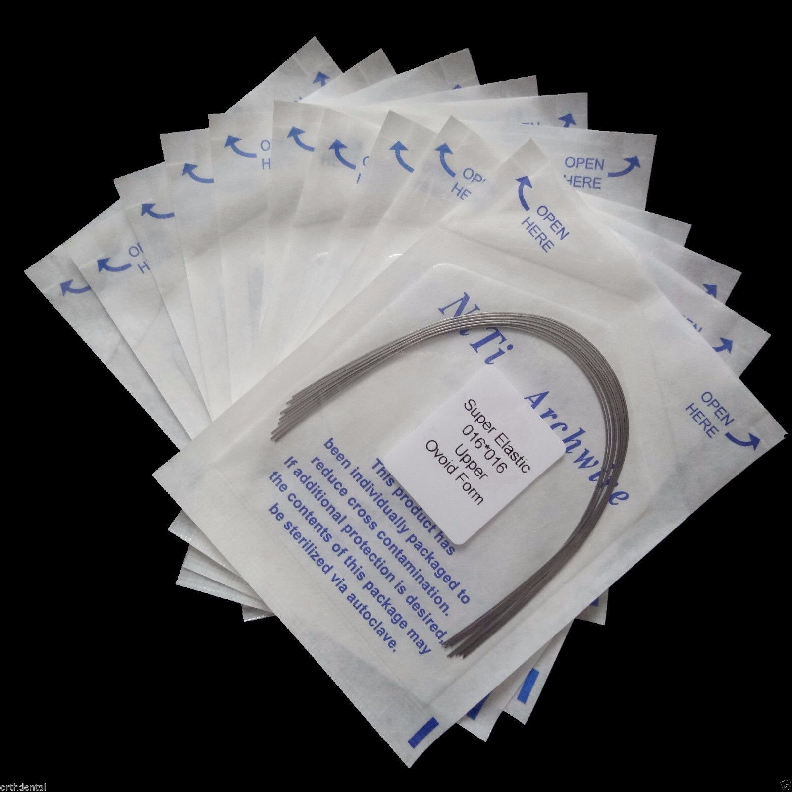10 Packs Dental Super Elastic Niti Rectangular Arch Wires Square/Ovoid/Natural
