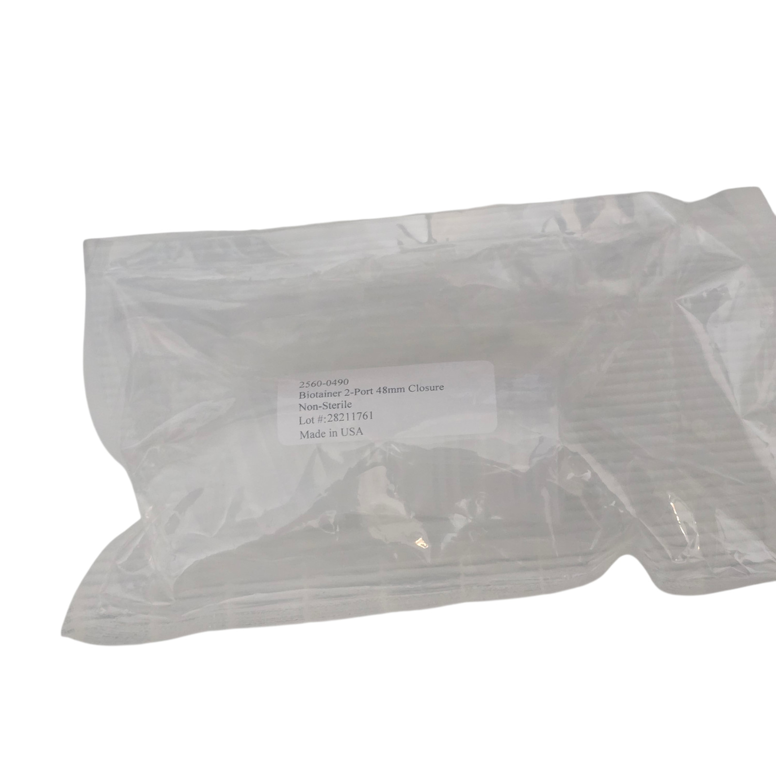 Biotainer 4 Pack 2560-0490 2-Port 48mm Closure Stopper Non-Sterile USA Lab New