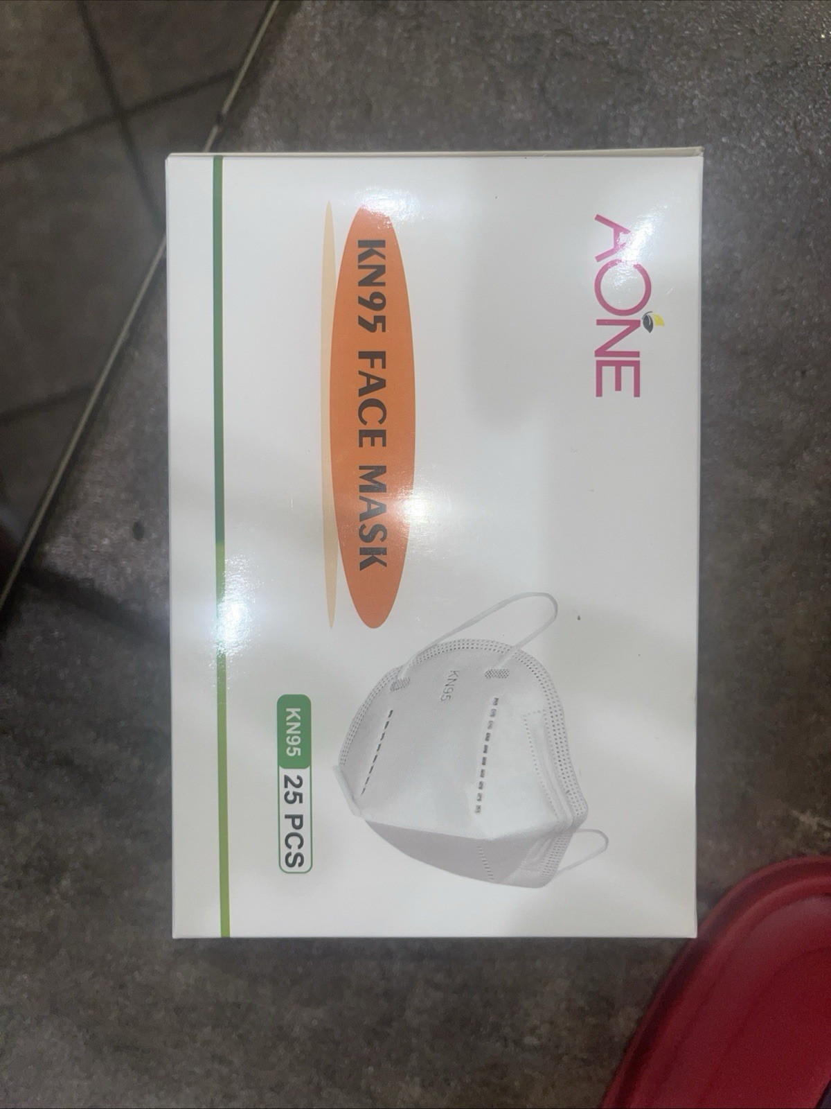 New Box Of 25 Protective KN-95 Respiratory Disposible Breathing Face Masks
