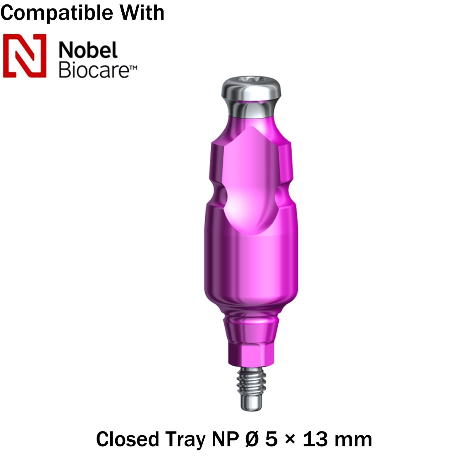 Fits Nobel Impression Coping Close Tray Conical Connection NP/RP Ø3.6/5.0/6.0mm