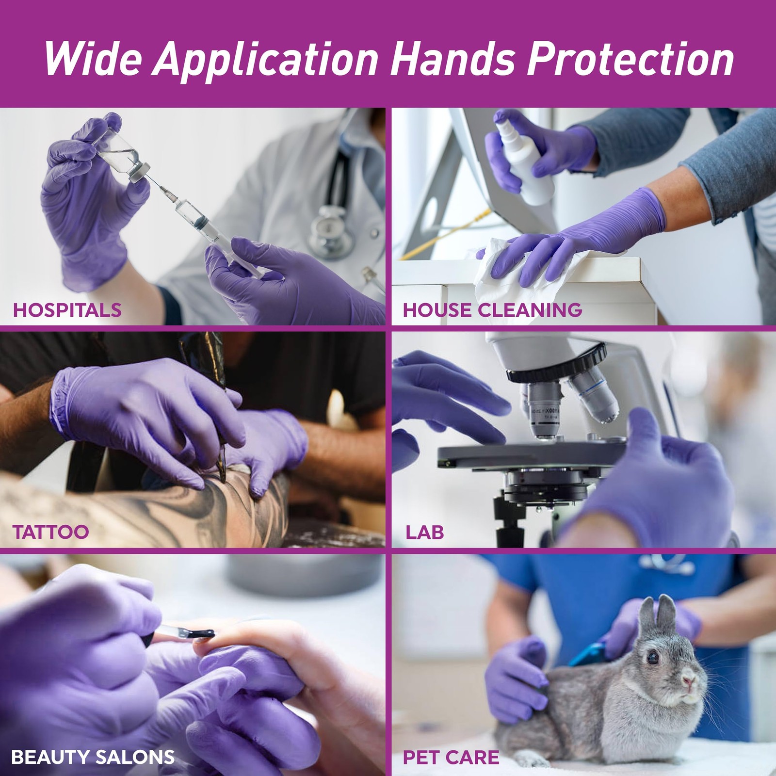 MedPride Powder Free Nitrile Exam Gloves Iris Blue Medium Box/100