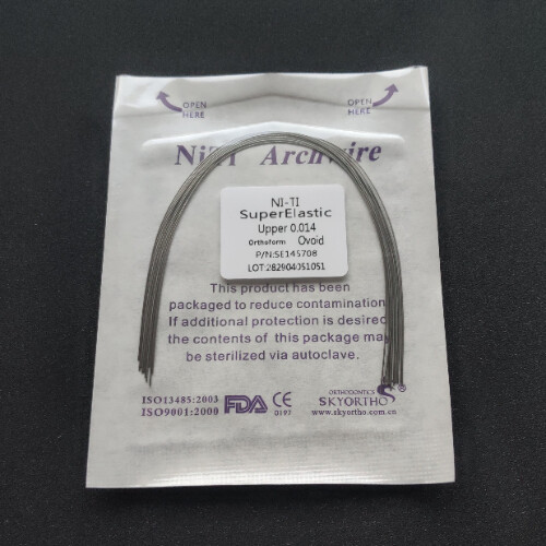 Dental Orthodontic Niti Arch Wire Super Elastic Natural Nature Form Round